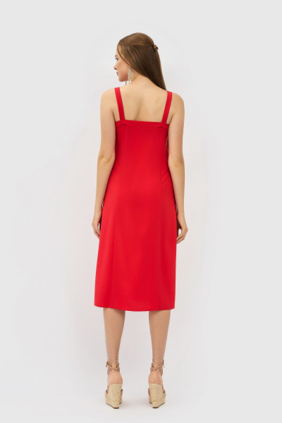 Червоний літній сарафан з вмістом льону Алімія Червоний літній сарафан з вмістом льону Алімія
