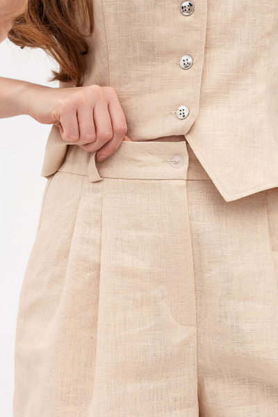 Класичні лляні шорти бежевого кольору Ар'яс 11