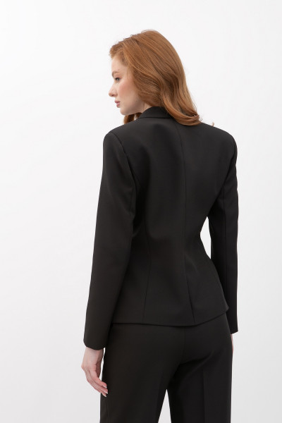 Однобортний жакет чорний Аквас 01