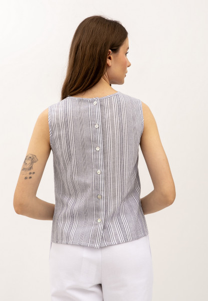 Літня блуза без рукавів із вмістом льону 70% Доляна