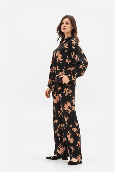 Шифонові брюки з принтом квітів Беліна