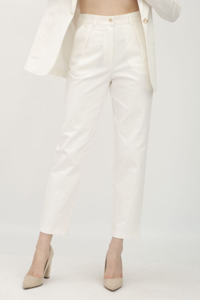 Молочні брюки з бавовни молочного кольору Віград 1