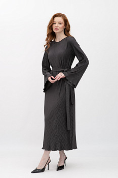 Шифонова сукня кольору графіт Сандал 01 Шифонова сукня кольору графіт Сандал 01