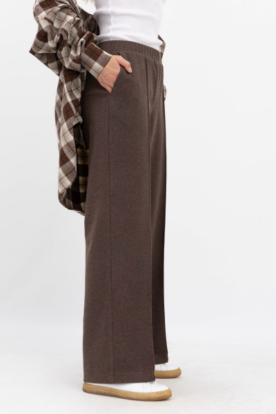 Трикотажні коричневі штани з кишенями Ланея 11