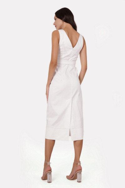 Літній жіночий мідісарафан з бавовни молочний Магдіс Літній жіночий мідісарафан з бавовни молочний Магдіс