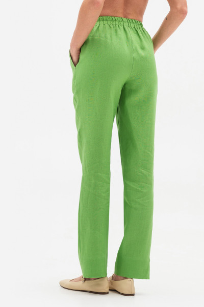 Лляні брюки зеленого кольору Топал 02
