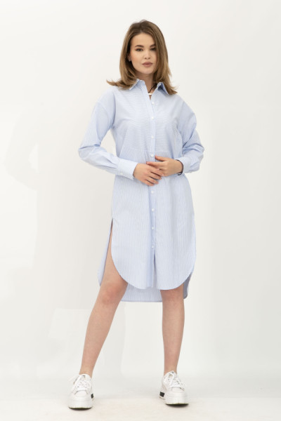 Сукня сорочка котонова  в смужку Ешпія Сукня сорочка котонова  в смужку Ешпія