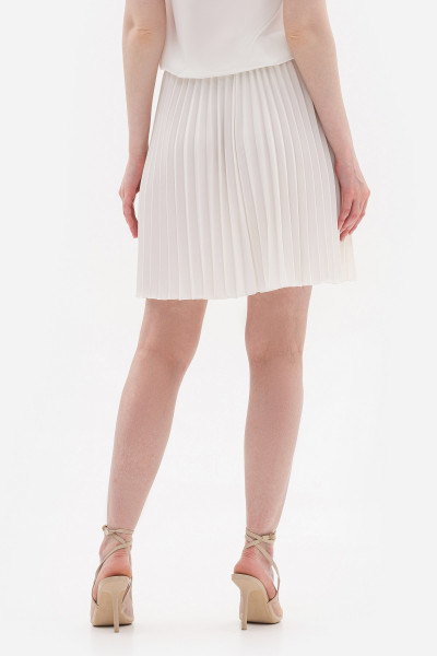 Міні спідниця гофре молочного кольору Терія 01