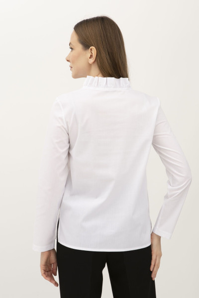 Біла блуза прямого силуету Емія