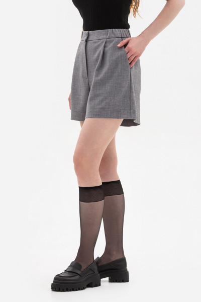 Шорти-бермуди з костюмної тканини сірого кольору Влада