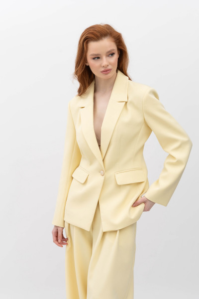 Однобортний жакет жовтого кольору Тонія