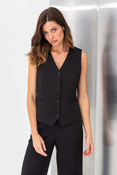 Жилет жіночий чорний приталеного силуету Агріна