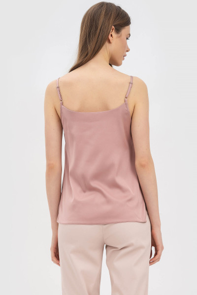 Майка пудрового кольору на бретелях, які регулюються Мавра 022