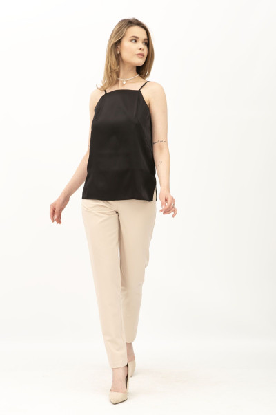 Жіночі штани завужені з костюмної тканини бежеві Фіоре 03