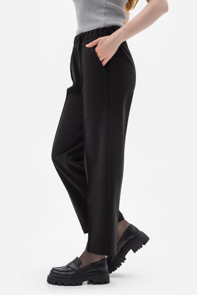 Трикотажні брюки прямого крою чорного  кольору Халіфа