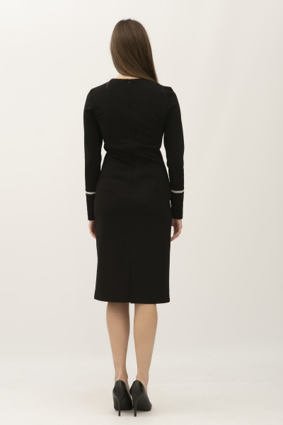 Сукня міді чорна прилеглого силуету Агувія 01 Сукня міді чорна прилеглого силуету Агувія 01