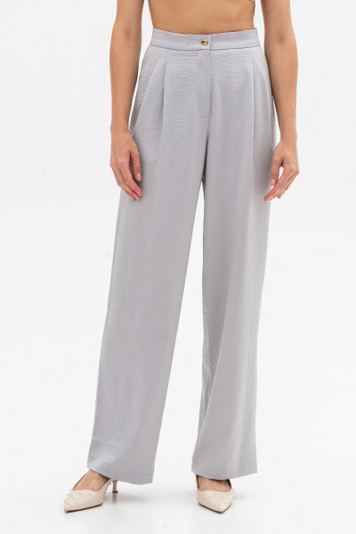 Класичні жіночі штани з високою посадкою сірі Аміка 003