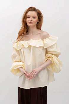 Блуза з відкритими плечима та об'ємними рукавами Лоріна 1