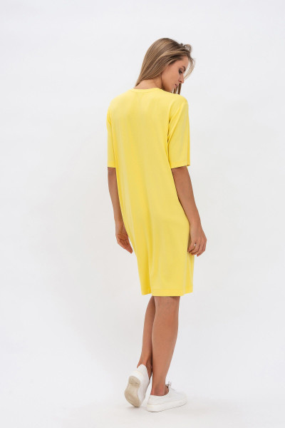 Жіноча трикотажна літня сукня вільного крою в жовтому кольорі Блайр 2 Жіноча трикотажна літня сукня вільного крою в жовтому кольорі Блайр 2