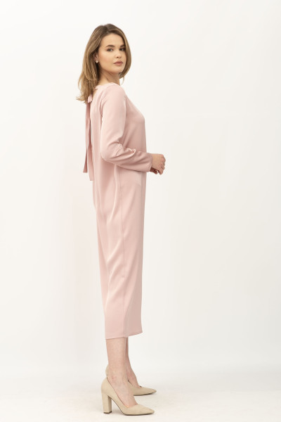 Сукня рожева з сатину вільного силуету Амелі 02