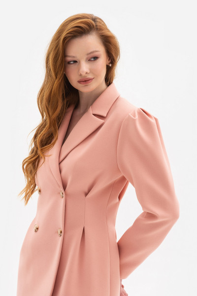 Приталений жакет з рукавами ліхтариками персикового кольору Проксі