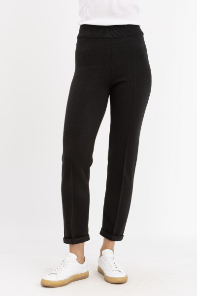 Штани чорні з вовною 25218200