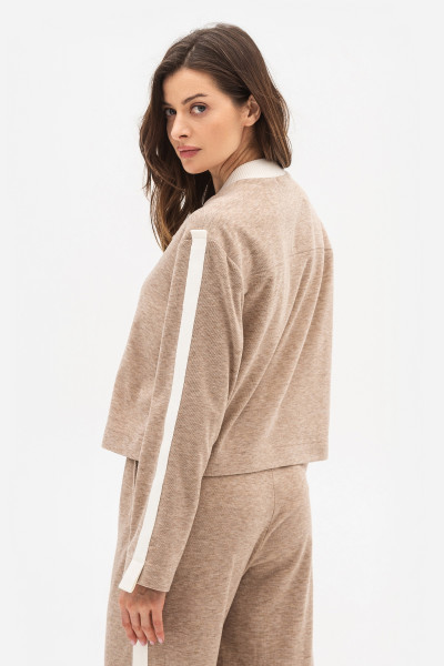 Трикотажний бомбер бежевого кольору Кіріса