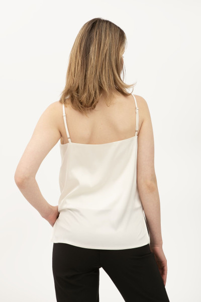 Жіноча майка молочна на бретелях що регулюються Фоказі 04