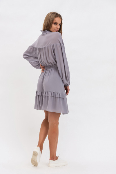 Шифонова жіноча сукня з довгим рукавом сірого відтінку Брея Шифонова жіноча сукня з довгим рукавом сірого відтінку Брея