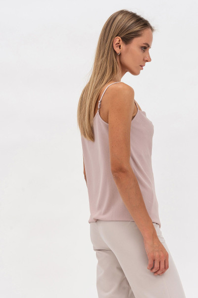 Жіноча майка пудрового відтінку на тонких бретелях Боман 2
