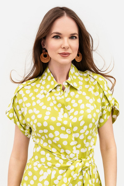 Сукня довжини міді салатового кольору Ексанта 03 Сукня довжини міді салатового кольору Ексанта 03