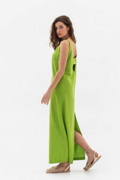 Лляна сукня максі зеленого кольору Метіса Лляна сукня максі зеленого кольору Метіса