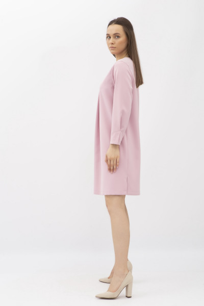 Жіноча рожева сукня з декоративною складкою спереду Веста 201 Жіноча рожева сукня з декоративною складкою спереду Веста 201