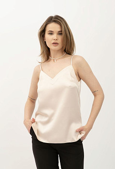 Бежева майка на бретелях Маркус 5003