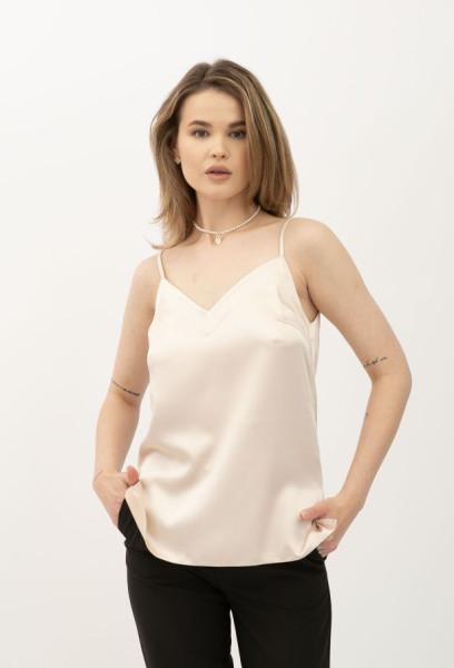 Бежева майка на бретелях Маркус 5003