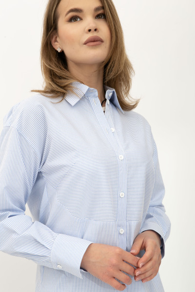 Сукня сорочка котонова  в смужку Ешпія Сукня сорочка котонова  в смужку Ешпія