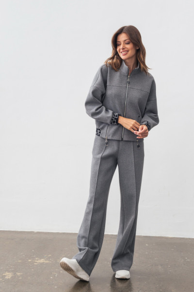Трикотажні брюки сірі прямого крою Нембус 03