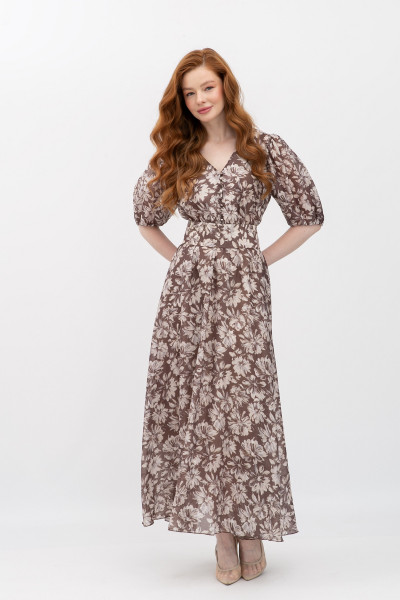 Шифонова сукня довжини максі з ніжним принтом квітів Маріне 11 Шифонова сукня довжини максі з ніжним принтом квітів Маріне 11