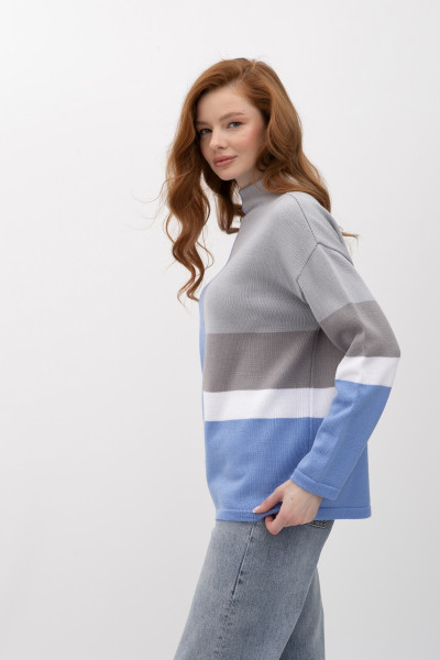 Джемпер вільного крою блакитного кольору 25207020