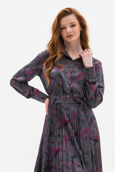 Сукня міді з спідницею плісе Міріал 02