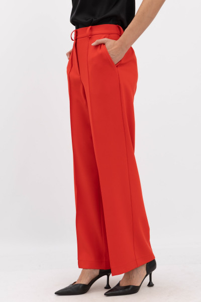 Червоні брюки з костюмної тканини Ертіз 01