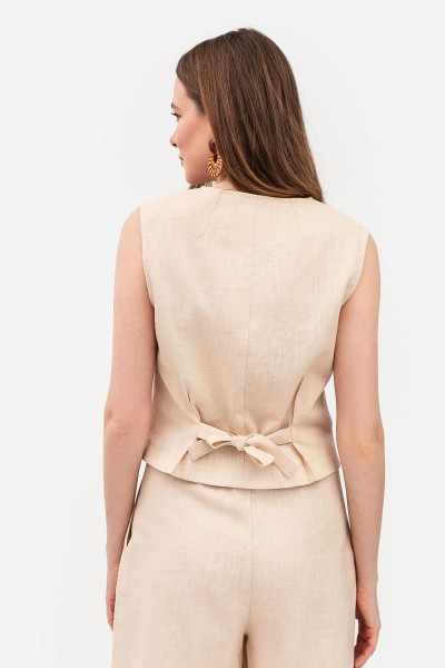 Жилет бежевий з вмістом 80% льону Лареда 11