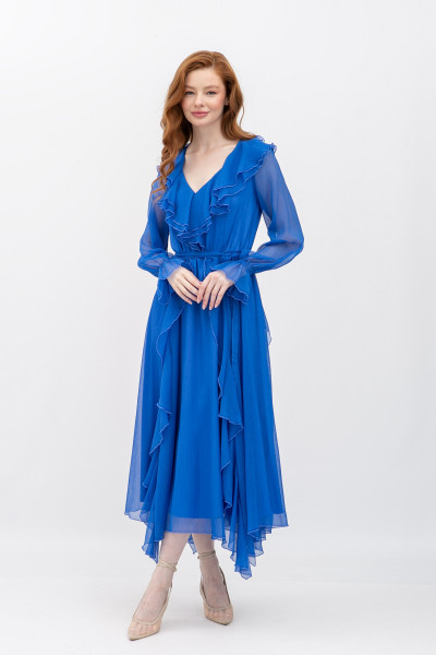 Шифонова сукня синього кольору Нірела 03 Шифонова сукня синього кольору Нірела 03