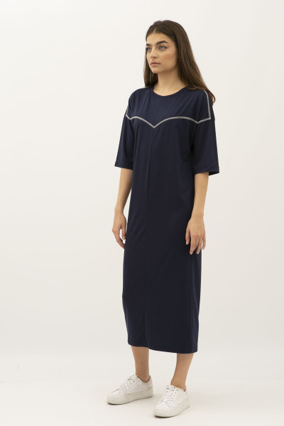 Сукня прямого крою зі спущеним рукавом синя Абені 03 Сукня прямого крою зі спущеним рукавом синя Абені 03