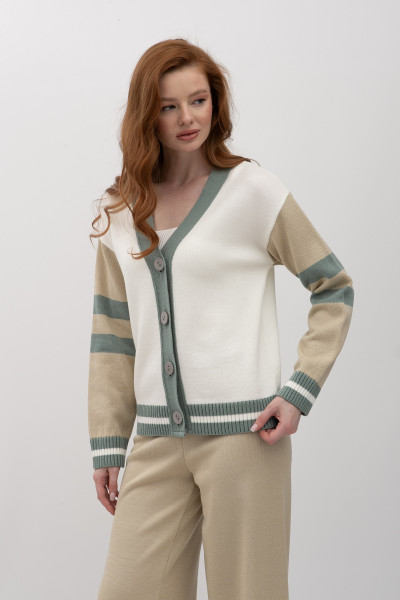 Кардиган трикотажний  молочного кольору 25227000