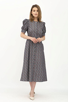 Сукня бавовняна з принтом мілких квітів Мурена Сукня бавовняна з принтом мілких квітів Мурена