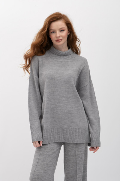 Трикотажний сірий джемпер 25207701