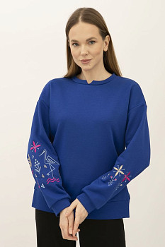 Світшот трикотажний  жіночий синій Лелека 24