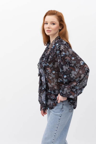 Шифонова блуза у квітковий принт Нілда 2