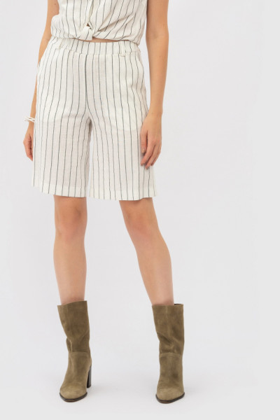 Шорти жіночі лляні в смужку Мерхер